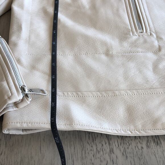 Elizabeth and James Cream Moto Jacket - L - Picture 5 of 10